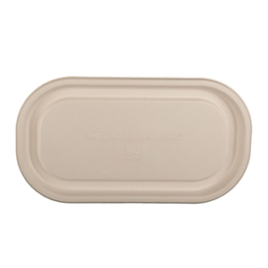 Tapa Ovalada Biodegradable de Bagazo para Caja de Almuerzo, 500 ML, Desechable, Apta para Microondas, Reciclable, Contenedor de Alimentos sin PFAS, para Postres, Restaurantes, Sushi - Product Image 2