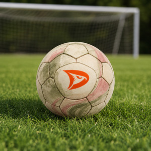 Dravelle Industry Custom 32 Panel <b>Hand</b> <b>Stitched</b> PU Soccer Ball Size 5 Olive Rose Watercolor Football for Training Match - Product Image 6