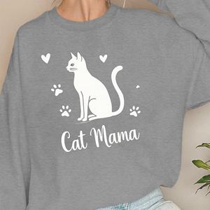 Mamá gato cuánto madre sudaderas de mujer - Product Image 5