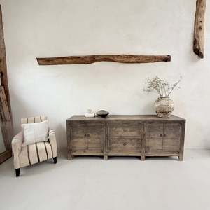 Mueble Rústico Ecológico Hecho a Mano de Madera Maciza con Cajones y Puertas, Estilo Rústico para Dormitorio - Product Image 3