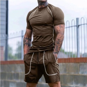 Men Short <b>Set</b> Men Short Sleeve T-shirt Shorts <b>Sets</b> 2 Pieces Custom Casual Summer 100%cotton Tracksuit <b>Set</b> for Men's - Product Image 1