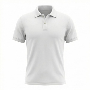 Chemise Homme Blanche à Manches Courtes 100% Coton Piqué Tricoté Décontractée Respirante Coupe Classique Personnalisable - Product Image 1