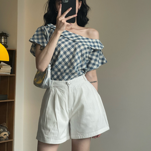 Pantalones Cortos Rectos de Cintura Alta, 100% Algodón Transpirable, Tallas Grandes, MOQ Bajo, Servicio OEM, Fabricante de Vietnam, Muestra Gratuita - Product Image 5