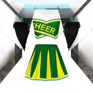 Ropa de Baile para Adultos, Logotipo Personalizado OEM, Impresión por Sublimación, Falda Verde y Negra de Talla Grande para Animadoras, Ropa de Práctica Micah - Product Image 5