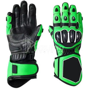 Gants de course d'été perforés en cuir respirant avec protection en fibre de carbone compatibles écran tactile pour motard, faible MOQ - Product Image 1