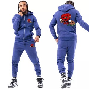2025 Manufacturer Custom Sweatsuit Plain Puff Printing Cotton Tech Fleece Tracksuits 2 Pieces Hoodie and <b>Sweatpants</b> <b>Sets</b> - Product Image 1