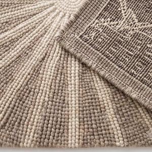 Handwoven Wool <b>Beige</b> & <b>Cream</b> Solid Color Anti-Slip Textured Loop Pile Area <b>Rug</b> for Modern Living Room Decor - Product Image 6