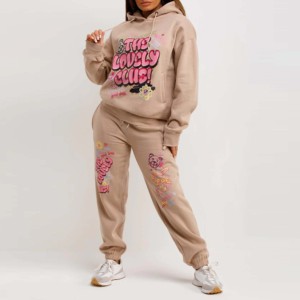 Survêtements d'hiver pour femmes en gros, style hip-hop, 100 % coton, légers, respirants, de haute qualité - Product Image 5
