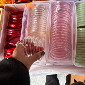 Bracelets en verre plaqué argent tendance pour femmes, élégants, empilables, écologiques, accessoires de poignet pour mariage et usage quotidien - Product Image 1