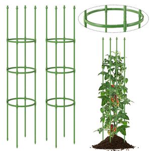 Treillis de jardin réglable en hauteur, lot de 2, cage à tomates, équipement et accessoires pour plantes grimpantes - Product Image 4