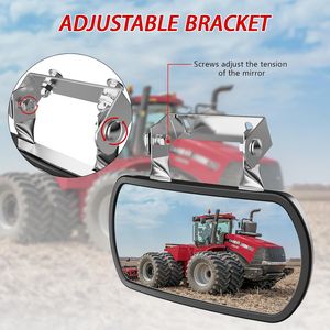Espejo Retrovisor Lateral de Acero Inoxidable para Tractores, Montacargas, Camiones y Maquinaria Agrícola, Compatible con John Deere y Kubota - Product Image 5