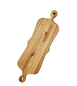 Planche à découper rectangulaire ronde en bambou véritable et bois de manguier, épaisseur 2,0 cm, réutilisable et durable pour couper les légumes et servir les salades - Product Image 5