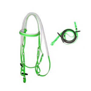 Durable Halters PVC Horse Bridle with Removable Stainless Steel <b>Bit</b> Multiple Colors Riding Halter Bridle - Product Image 5