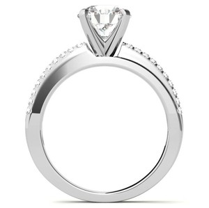 <b>Solitaire</b> Cut Moissanite <b>Ring</b> 925 Sterling <b>Silver</b> Gold Plated Luxury Engagement Wedding Party <b>Ring</b> with Prong Setting - Product Image 4