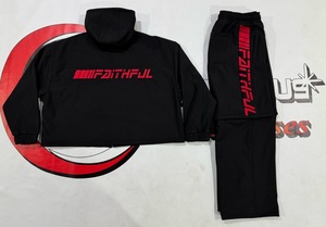 new arrival 2026 fully custom Softshell Blank Nylon detachable Windbreaker Jacket and Pant Two Piece Set <b>Men</b> Hooded Windbreaker - Product Image 4