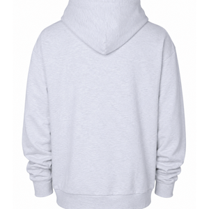 Sweat-shirt à capuche mi-lourd 280 g/m² pour homme, couleur gris chiné, en molleton de coton premium, personnalisable avec logo, OEM ODM, vêtements de sport décontractés - Product Image 2