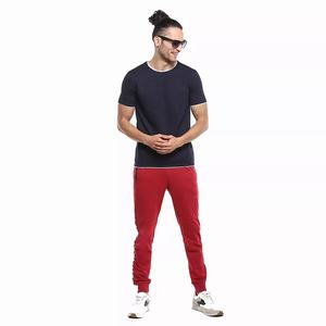 Hot Selling Men's Casual T-Shirt 100% Cotton Breathable Geometric Pattern Short Sleeve Best Quality Fashionable Wholesale Tee - Product Image 3