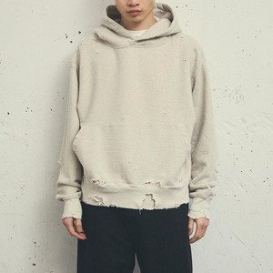 Fabricant OEM de sweats à capuche streetwear - Sweat à capuche personnalisé en coton surdimensionné, délavé à l'acide et à ourlet brut vieilli, style hip-hop - Product Image 2