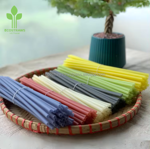 Pajita de arroz biodegradable 100% ecológica para acampar al aire libre y beber - Product Image 5