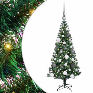 Sapin de Noël artificiel vert pré-éclairé de 47,2 pouces, structure en PVC et métal - Product Image 2