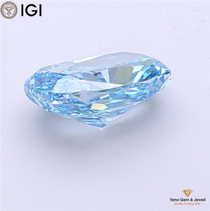 Coussin de diamant de forme spéciale avec diamant de laboratoire CVD certifié IGI, 3,51 carats, clarté VS1, couleur bleu vif fantaisie, pour centre de bague époustouflant - Product Image 5