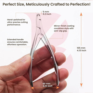 Best Seller Premium Cuticle Trimmer with Protective <b>Box</b> Professional Stainless Steel Dead Skin <b>Remover</b> Nail Clipper Nipper - Product Image 4