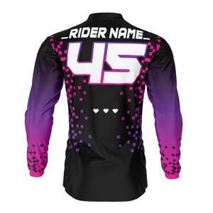 เสื้อเจอร์ซีย์มอเตอร์ครอสแบบซับลิเมชั่น พิมพ์ลายดิจิทัล น้ำหนักเบา ระบายอากาศได้ดี ผลิตจากโพลีเอสเตอร์ สำหรับขี่มอเตอร์ไซค์วิบาก มีไซส์ใหญ่ รับผลิตแบบ OEM - Product Image 5