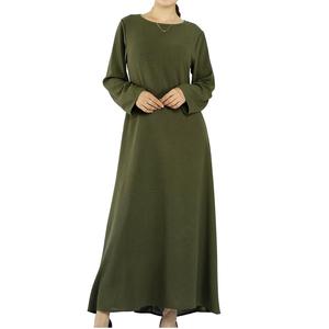 Nouvelles Abayas Essentielles Longues en Gros, Robes Modestes Unies de Couleur Unie, Abayas Plissées Traditionnelles Classiques Islamiques Musulmanes pour Femmes - Product Image 4