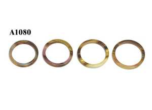 Anillo de cóctel de resina para mujer MN EXPORTS, con cuentas doradas, piedra de resina ovalada, diseño geométrico moderno cristiano, certificado por terceros, para fiesta - Product Image 6