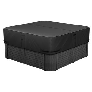 Copertura per vasca idromassaggio impermeabile e resistente alle intemperie esterna nera 85X85X20 pollici - Product Image 1
