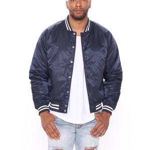 Veste universitaire bombardier en satin de toile personnalisée de haute qualité pour hommes et femmes utilisation en hiver réversible et imperméable - Product Image 1