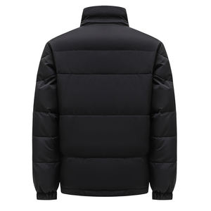 <b>Mens</b> <b>Thermal</b> Canvas Puffer Jacket with Stand Collar and Front Logo-Quick Dry & Breathable for Extreme Cold Weather - Product Image 2