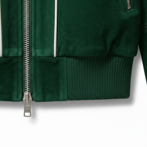 Blouson Bomber Hiver Homme Coupe Slim Col Montant Personnalisé avec Logo Frontal et Fermeture Boutonnée Coupe-Vent Respirant Style Universitaire - Product Image 5