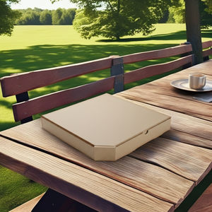 Boîte à pizza cylindrique professionnelle jetable et écologique en matériaux recyclés avec fermeture magnétique et poignée pour garder la pizza chaude et fraîche - Product Image 1