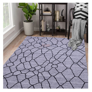 Tapis tissés d'intérieur 100 % coton, tendance actuelle, faits à la main avec un style moderne, envers en latex, qualité supérieure pour les acheteurs en gros - Product Image 1