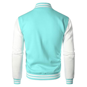 Wholesale OEM Manufacturer's Custom Logo <b>Men</b> Street Style Varsity <b>Jacket</b> High-Demanded Plain Dyed Canvas with Stand Collar - Product Image 3