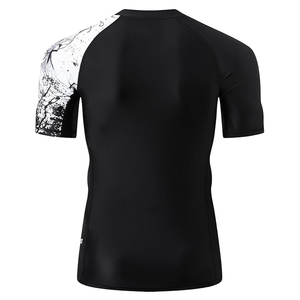 Men Rash Guard <b>Compression</b> T <b>Shirt</b> Short Sleeve Swim <b>Shirt</b> UV Protection Quick Dry Wholesale Manufacturer - Product Image 4