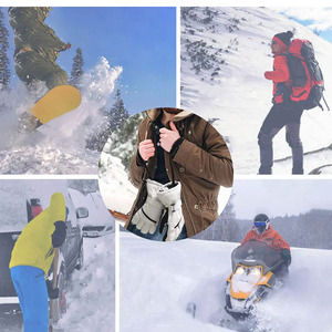 Guantes de Esquí Flexibles con Correa de Muñeca Ajustable y Segura, Guantes para Nieve con Forro Interior de Felpa Cálido, Guantes de Esquí para Invierno - Product Image 3