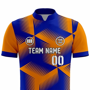 ชุดกีฬาฟุตบอลกางเกงขาสั้นผ้าเจอร์ซีย์พิมพ์ลายชุดทีมฟุตบอลชุดออกกำลังกายผ้าดูดความชื้นผ้าโพลีเอสเตอร์ผ้า100% - Product Image 4