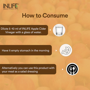 Vinaigre de cidre de pomme avec la mère 500 ml, cru, non filtré et non pasteurisé, avec ail, gingembre, citron et miel - Product Image 3