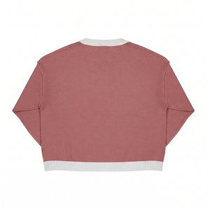 Sudadera de Forro Polar 100% Algodón 360 GSM con Media Cremallera y Cuello Redondo para Hombre, Ecológica, de Secado Rápido, Cortavientos y Transpirable, Rosa Blanco Rib - Product Image 2
