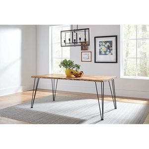 Tavolo da Pranzo Shanahan in Legno di Acacia Naturale con Bordo Vivo - Product Image 1