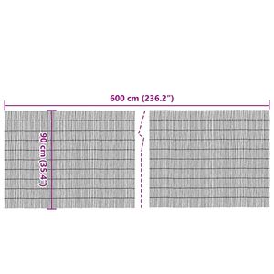 Valla de jardín de caña de 236,2 \ "x35,4 \" Enrejado duradero y puerta para espacios al aire libre - Product Image 5
