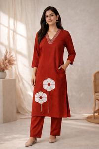 High Quality Geometric Printed Fabric Kurti Stylish Summer Wear kurti Indian Ethnic Apparel For Global Wholesale Markets - Product Image 6