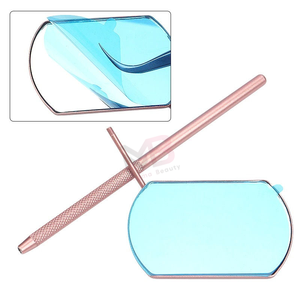 Custom Private Label Stainless Steel Foldable Cosmetic Mirror Zinc Alloy Finish Custom Colors for Eyelash <b>Lash</b> <b>Extension</b> - Product Image 5