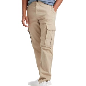 Custom Logo Wholesale <b>Men</b>’s Cargo Pants Tactical Casual Multi Pocket Outdoor Straight Fit <b>Elastic</b> Waist Relaxed Cargo <b>Trouser</b> - Product Image 1
