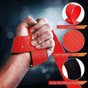 Custom Logo Neoprene Heavy Duty Fitness Weightlifting <b>Support</b> Powerlifting Lifting <b>Gym</b> Straps <b>Wrist</b> for Unisex - Product Image 6