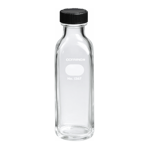 Botella de vidrio PYREX de 160 mL para dilución de leche con tapa de rosca para pruebas de laboratorio - Product Image 1