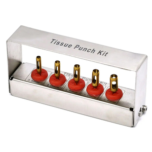 Kit de perforación de tejido Bone Bridge Instruments, 5 piezas, instrumentos quirúrgicos dentales, 3.5mm, 4.0mm, 4.5mm, 5.0mm, 5.5mm, herramientas manuales para implantes - Product Image 1