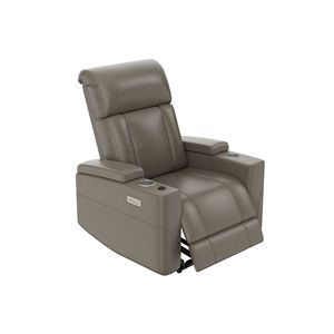 Poltrona Reclinabile Elettrica in Ebano con Doppio Vano Portaoggetti e Portabicchieri in Legno - Product Image 6